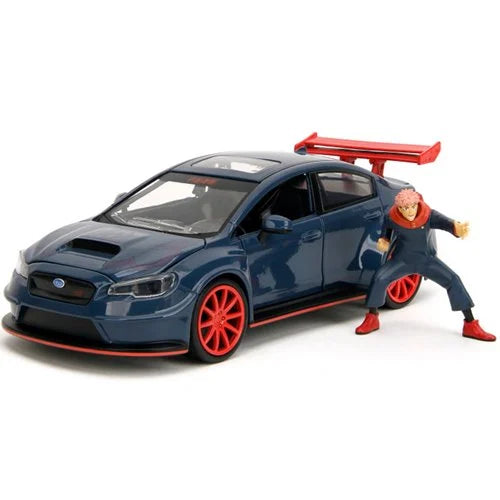 Jujutsu Kaisen 2016 Subaru WRX STI 1:24 Scale Die-Cast Metal Vehicle with Yuji Itadori Figure