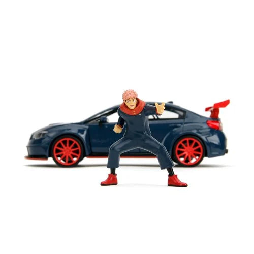 Jujutsu Kaisen 2016 Subaru WRX STI 1:24 Scale Die-Cast Metal Vehicle with Yuji Itadori Figure